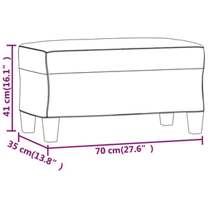 Πάγκος Κρεμ 70 x 35 x 41 εκ. Υφασμάτινος