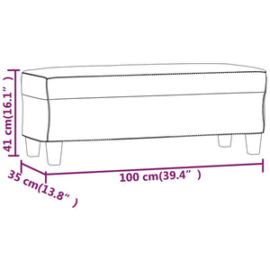 Πάγκος Κρεμ 100x35x41 εκ. Υφασμάτινος