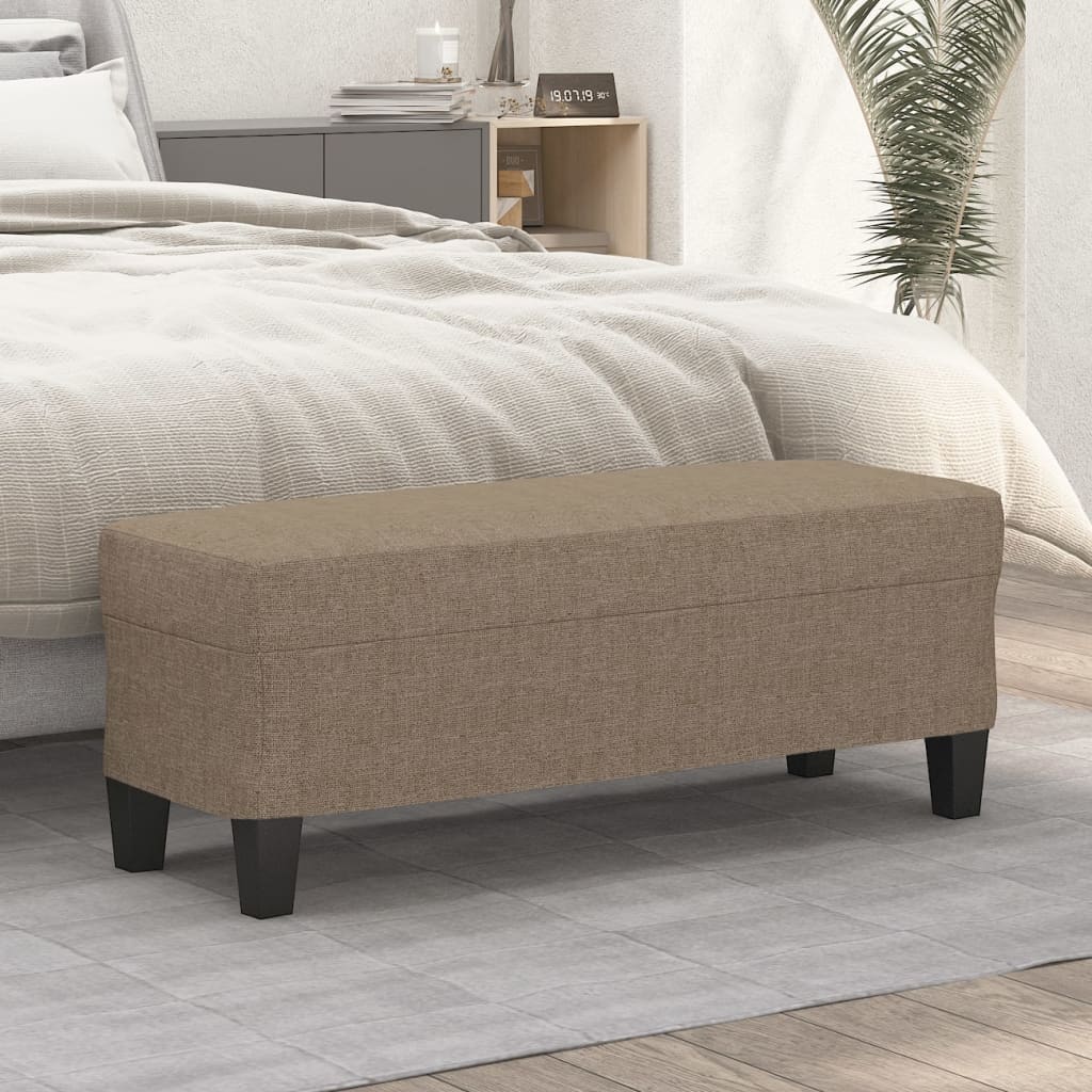 Πάγκος Taupe 100x35x41 εκ. Υφασμάτινος