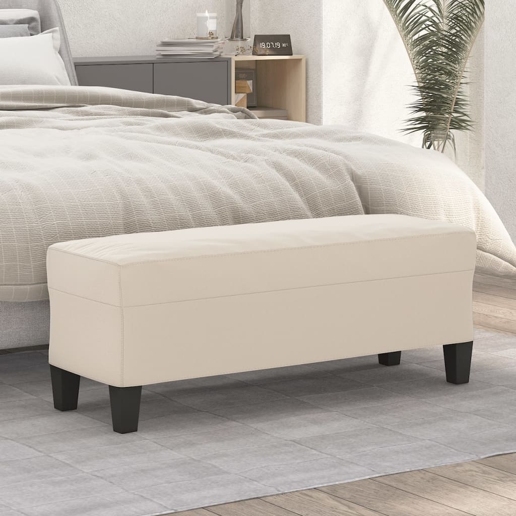 Πάγκος Κρεμ 100x35x41 εκ. από Ύφασμα Μικροϊνών - Pakobazaar