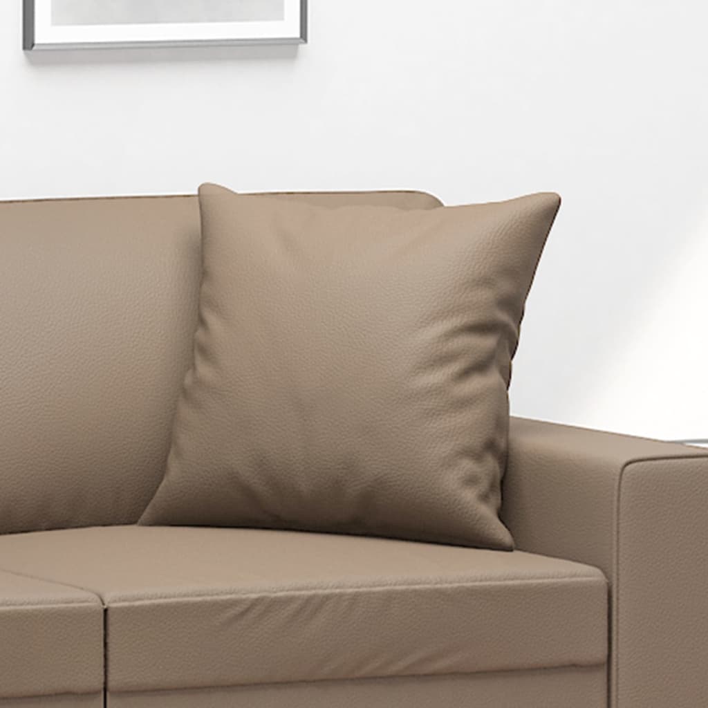 Μαξιλάρια Διακοσμητικά 2 τεμ. Καπουτσίνο 40x40 εκ. Συνθ. Δέρμα