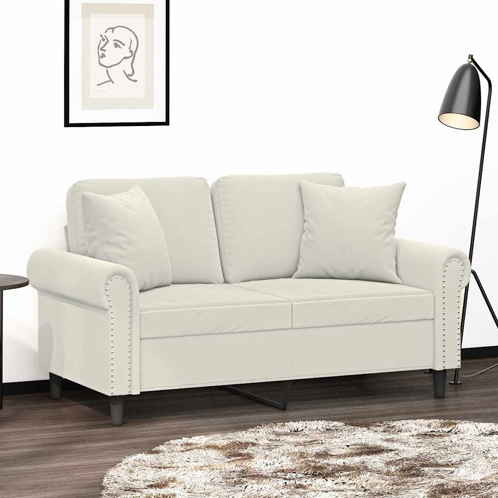 Μαξιλάρια Διακοσμητικά 2 τεμ. Κρεμ 40x40 εκ. Βελούδινα - Pakobazaar