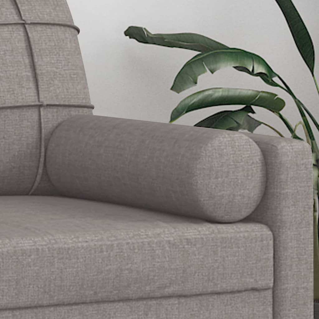 Μαξιλάρια Διακοσμητικά 2 τεμ. Taupe Ø15 x 50 εκ. Υφασμάτινα - Pakobazaar