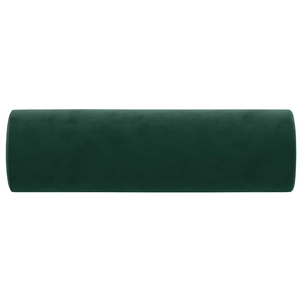 Μαξιλάρια Διακοσμητικά 2 τεμ. Σκ. Πράσινο Ø15x50 εκ. Βελούδινα - Pakobazaar