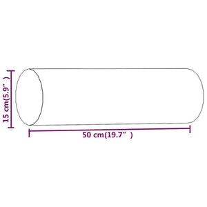 Μαξιλάρια Διακοσμητικά 2 τεμ. Κρεμ Ø15x50 εκ. Βελούδινα