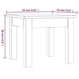 Τραπεζάκι Σαλονιού Καφέ Μελί 35x35x30 εκ. Μασίφ Ξύλο Πεύκου