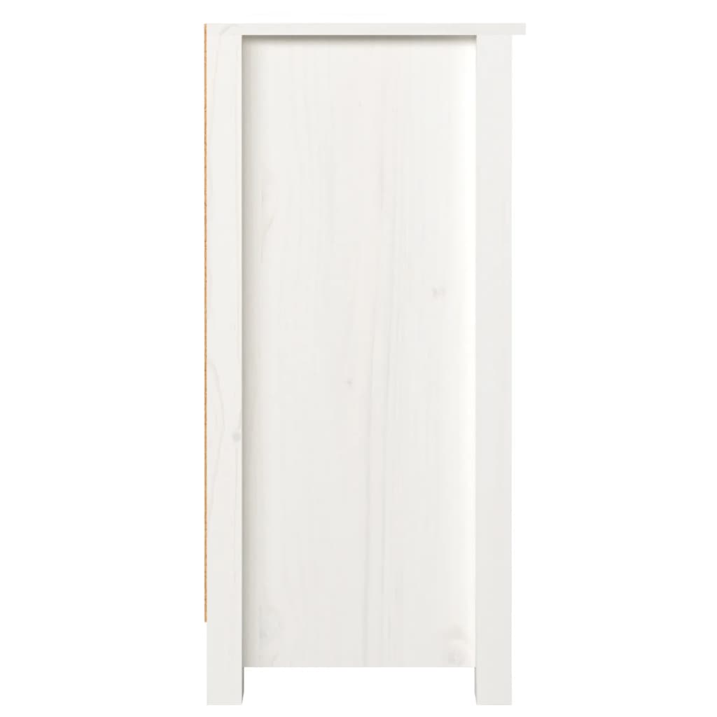 Ντουλάπι Λευκό 100 x 35 x 74 εκ. από Μασίφ Ξύλο Πεύκου - Pakobazaar