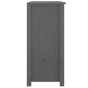 Ντουλάπι Γκρι 100 x 35 x 74 εκ. από Μασίφ Ξύλο Πεύκου