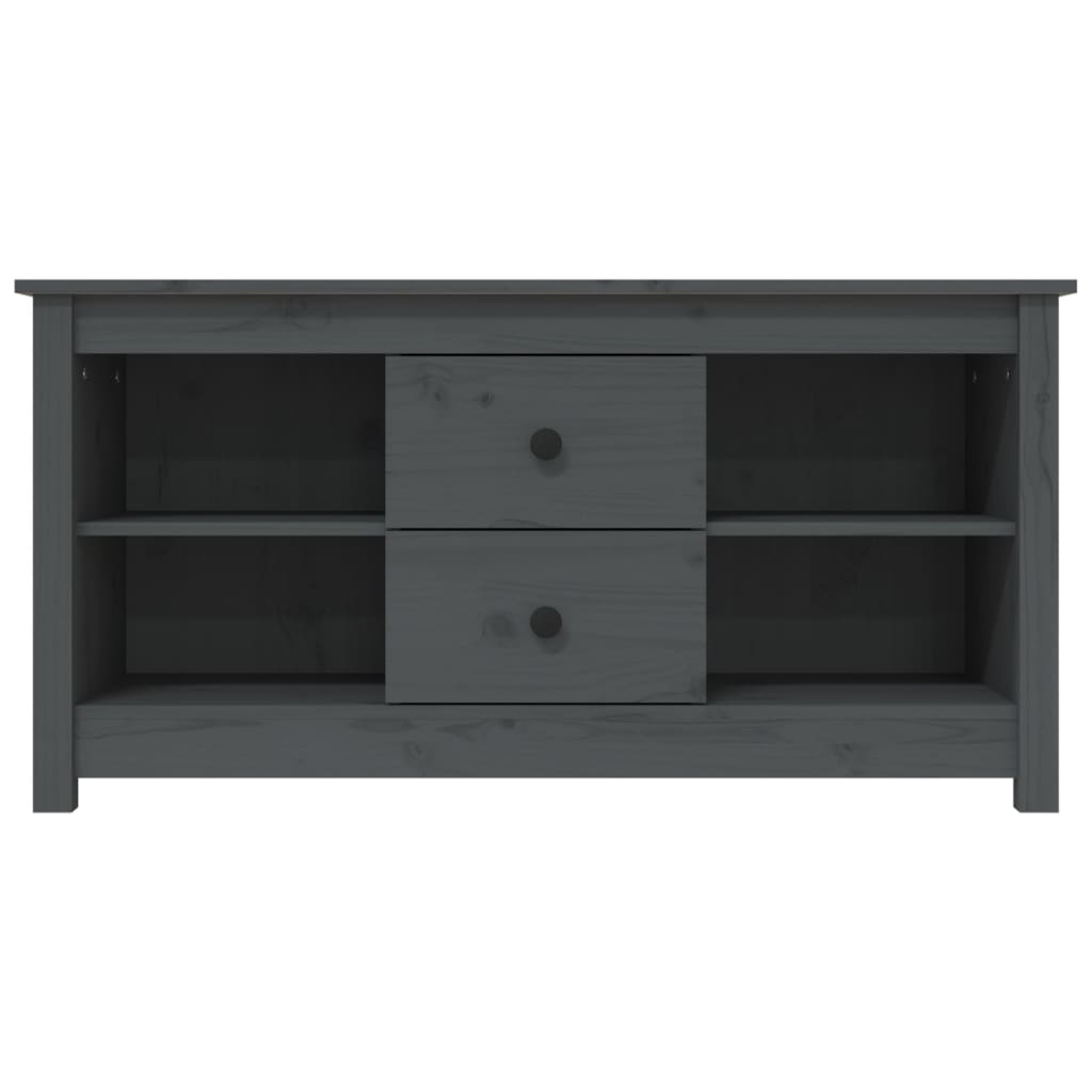 Έπιπλο Τηλεόρασης Γκρι 103x36,5x52 εκ. από Μασίφ Ξύλο Πεύκου - Pakobazaar