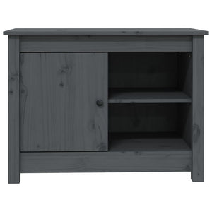 Έπιπλο Τηλεόρασης Γκρι 70x36,5x52 εκ. από Μασίφ Ξύλο Πεύκου