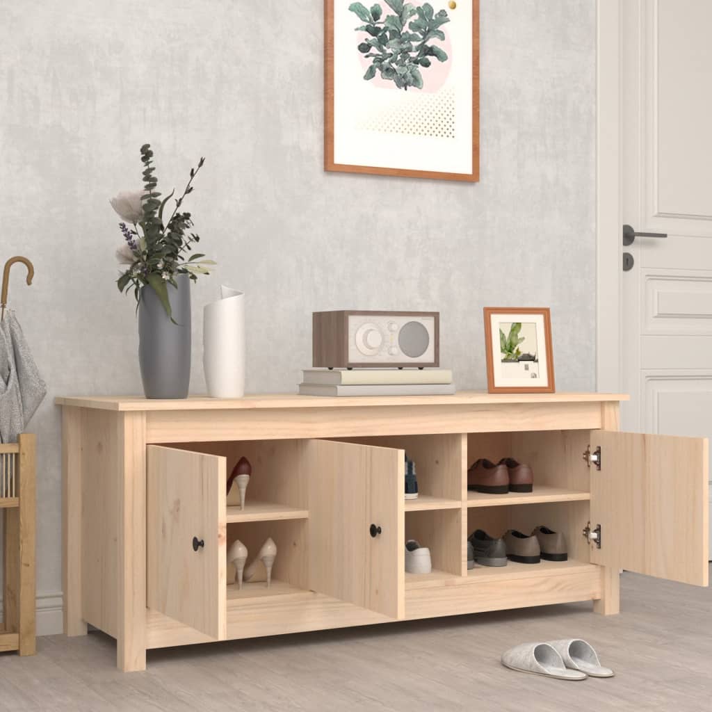 Παπουτσοθήκη 110 x 38 x 45,5 εκ. από Μασίφ Ξύλο Πεύκου - Pakobazaar