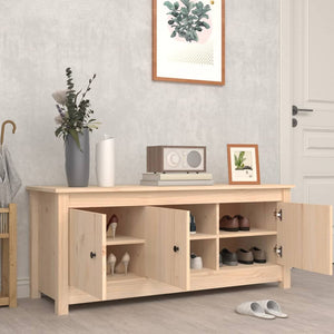 Παπουτσοθήκη 110 x 38 x 45,5 εκ. από Μασίφ Ξύλο Πεύκου - Pakobazaar