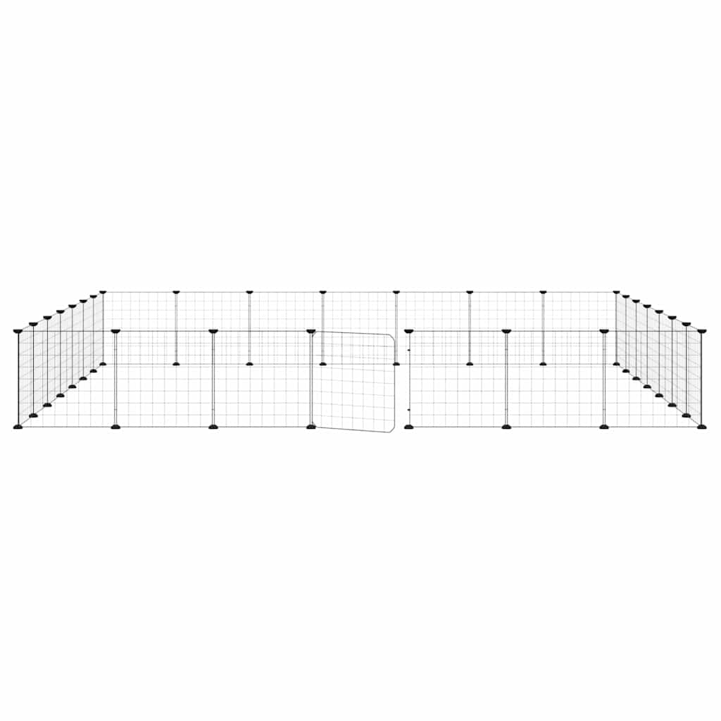 Κλουβί Κατοικίδιων με 28 Πάνελ + Πόρτα Μαύρο 35 x 35εκ Ατσάλινο - PAKOBAZAAR
