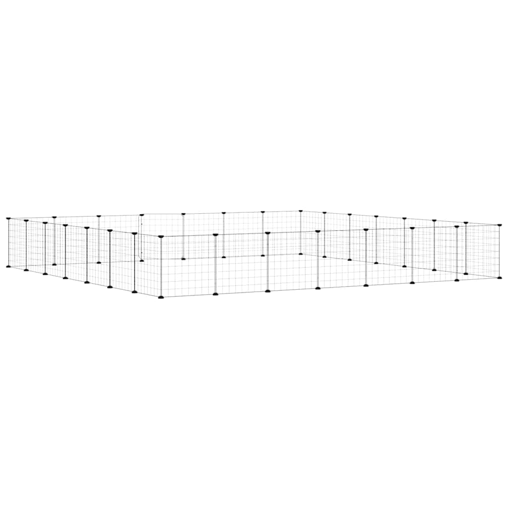 Κλουβί Κατοικίδιων με 28 Πάνελ + Πόρτα Μαύρο 35 x 35εκ Ατσάλινο - PAKOBAZAAR