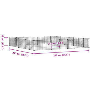 Κλουβί Κατοικίδιων με 28 Πάνελ + Πόρτα Μαύρο 35 x 35εκ Ατσάλινο - PAKOBAZAAR