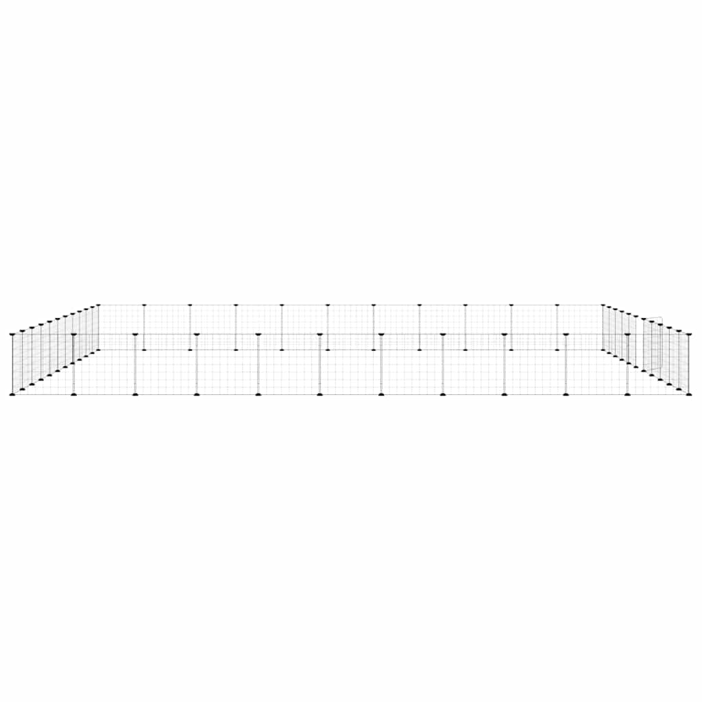 Κλουβί Κατοικίδιων με 44 Πάνελ + Πόρτα Μαύρο 35 x 35εκ Ατσάλινο - PAKOBAZAAR