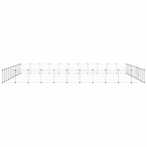 Κλουβί Κατοικίδιων με 44 Πάνελ + Πόρτα Μαύρο 35 x 35εκ Ατσάλινο - PAKOBAZAAR