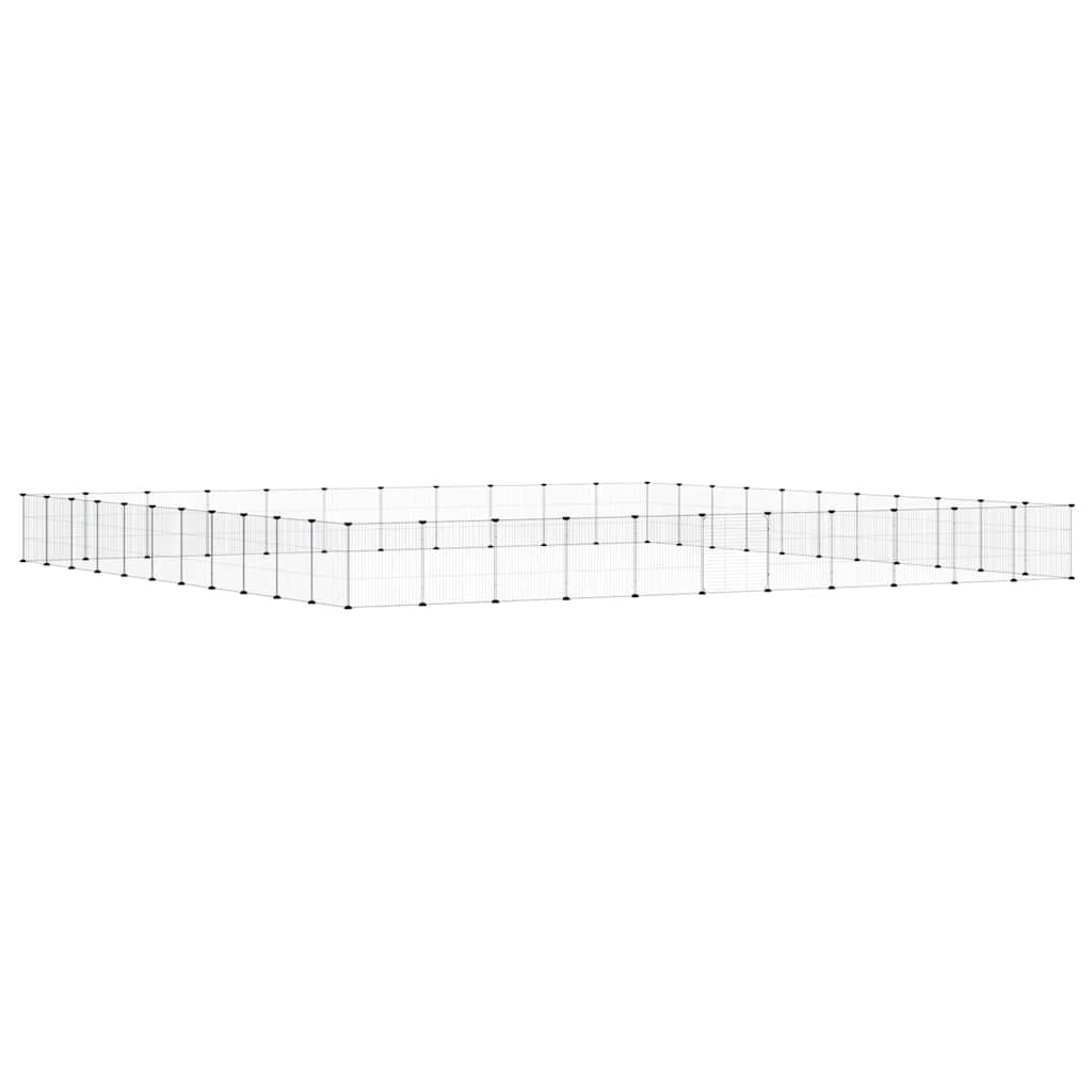 Κλουβί Κατοικίδιων με 44 Πάνελ + Πόρτα Μαύρο 35 x 35εκ Ατσάλινο - PAKOBAZAAR