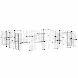 Κλουβί Κατοικίδιων με 60 Πάνελ + Πόρτα Μαύρο 35 x 35εκ Ατσάλινο - PAKOBAZAAR