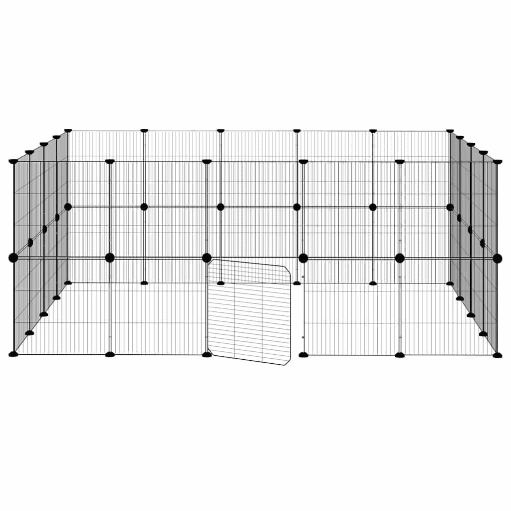 Κλουβί Κατοικίδιων με 36 Πάνελ + Πόρτα Μαύρο 35 x 35εκ Ατσάλινο - PAKOBAZAAR