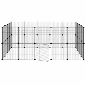 Κλουβί Κατοικίδιων με 36 Πάνελ + Πόρτα Μαύρο 35 x 35εκ Ατσάλινο - PAKOBAZAAR