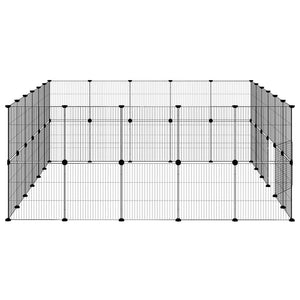Κλουβί Κατοικίδιων με 44 Πάνελ + Πόρτα Μαύρο 35 x 35εκ Ατσάλινο - PAKOBAZAAR