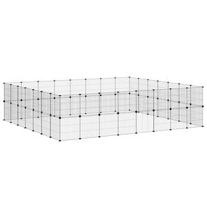 Κλουβί Κατοικίδιων με 60 Πάνελ + Πόρτα Μαύρο 35 x 35εκ Ατσάλινο - PAKOBAZAAR