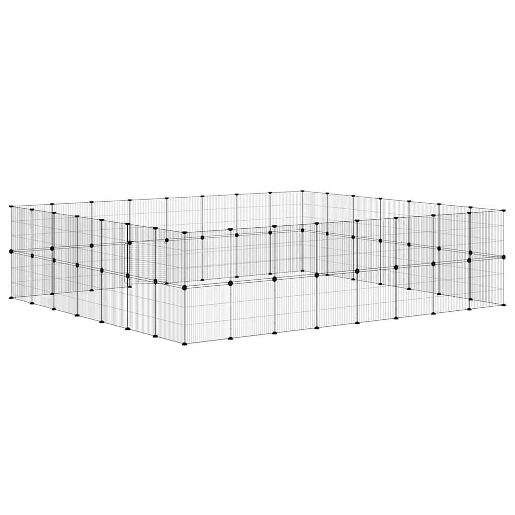 Κλουβί Κατοικίδιων με 60 Πάνελ + Πόρτα Μαύρο 35 x 35εκ Ατσάλινο - PAKOBAZAAR