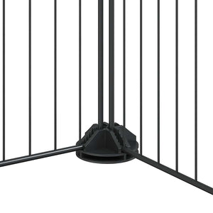 Κλουβί Κατοικίδιων με 8 Πάνελ + Πόρτα Μαύρο 35x35 εκ. Ατσάλινο - PAKOBAZAAR