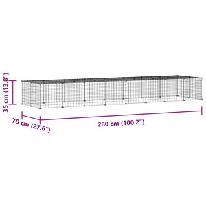 Κλουβί Κατοικίδιων με 36 Πάνελ + Πόρτα Μαύρο 35 x 35εκ Ατσάλινο - PAKOBAZAAR