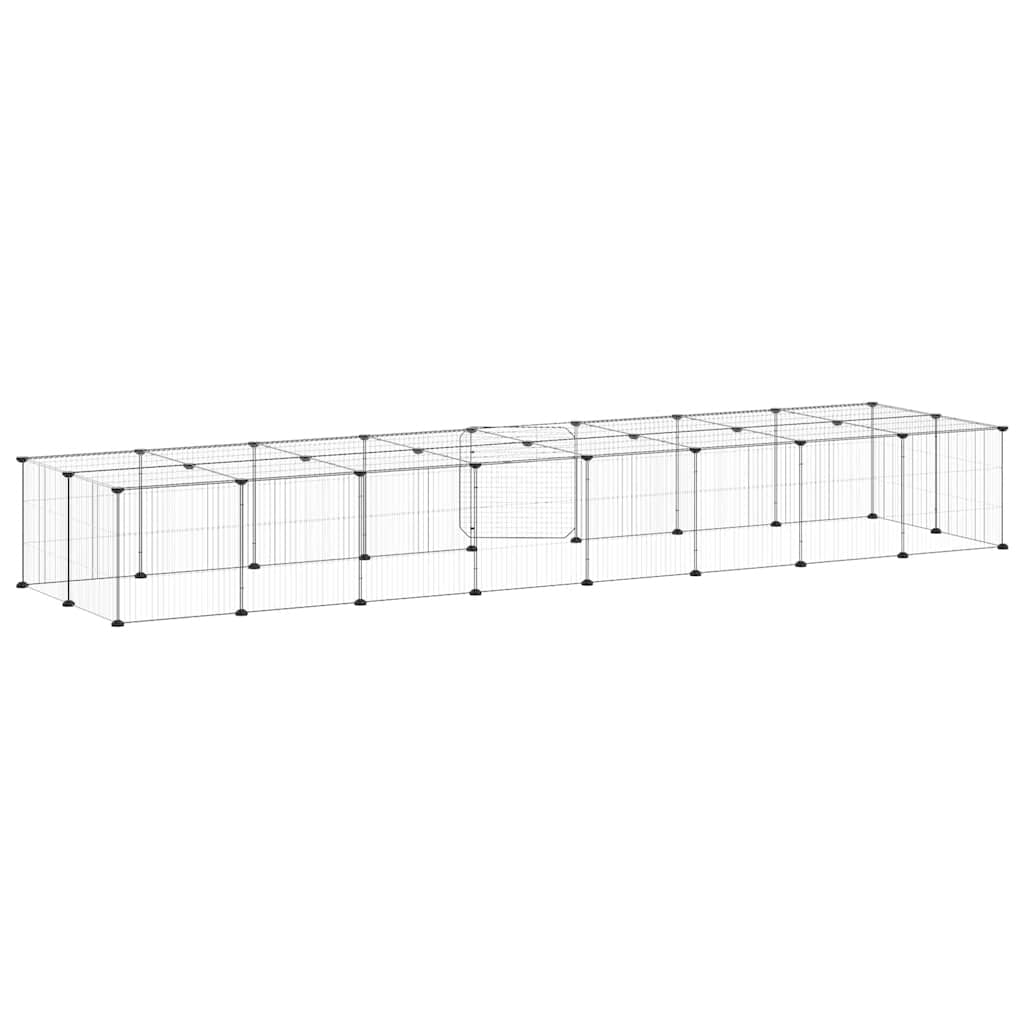 Κλουβί Κατοικίδιων με 36 Πάνελ + Πόρτα Μαύρο 35 x 35εκ Ατσάλινο - PAKOBAZAAR