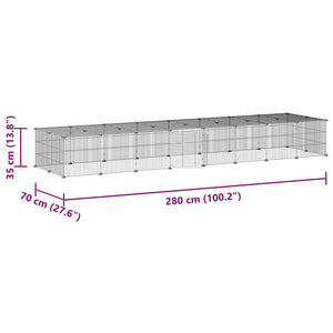Κλουβί Κατοικίδιων με 36 Πάνελ + Πόρτα Μαύρο 35 x 35εκ Ατσάλινο - PAKOBAZAAR