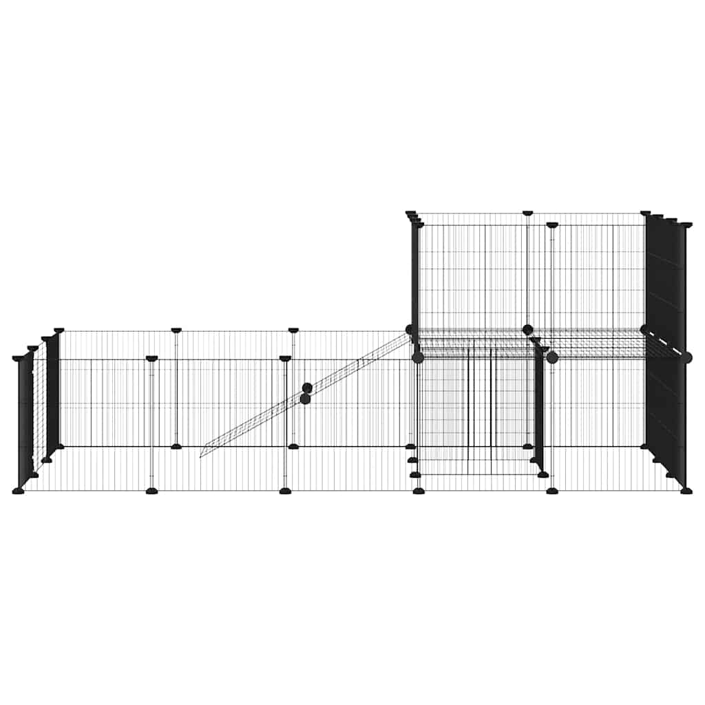 Κλουβί Κατοικίδιων με 36 Πάνελ + Πόρτα Μαύρο 35 x 35εκ Ατσάλινο - PAKOBAZAAR