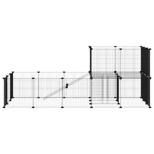 Κλουβί Κατοικίδιων με 36 Πάνελ + Πόρτα Μαύρο 35 x 35εκ Ατσάλινο - PAKOBAZAAR