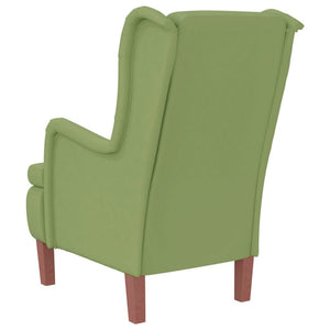 Πολυθρόνα Ανοιχτό Πράσινο Βελούδινη με Σκαμπό