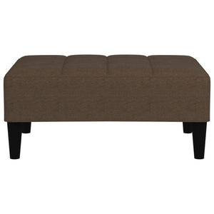 Καναπές Κρεβάτι Διθέσιος Καφέ από Ύφασμα Μικροϊνών με Σκαμπό