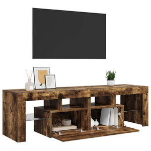 Έπιπλο Τηλεόρασης με LED Καπνιστή Δρυς 140 x 36,5 x 40 εκ. - Pakobazaar