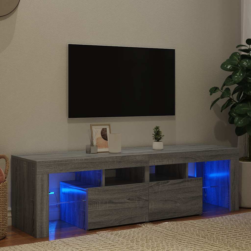 Έπιπλο Τηλεόρασης με LED Γκρι Sonoma 140 x 36,5 x 40 εκ. - Pakobazaar