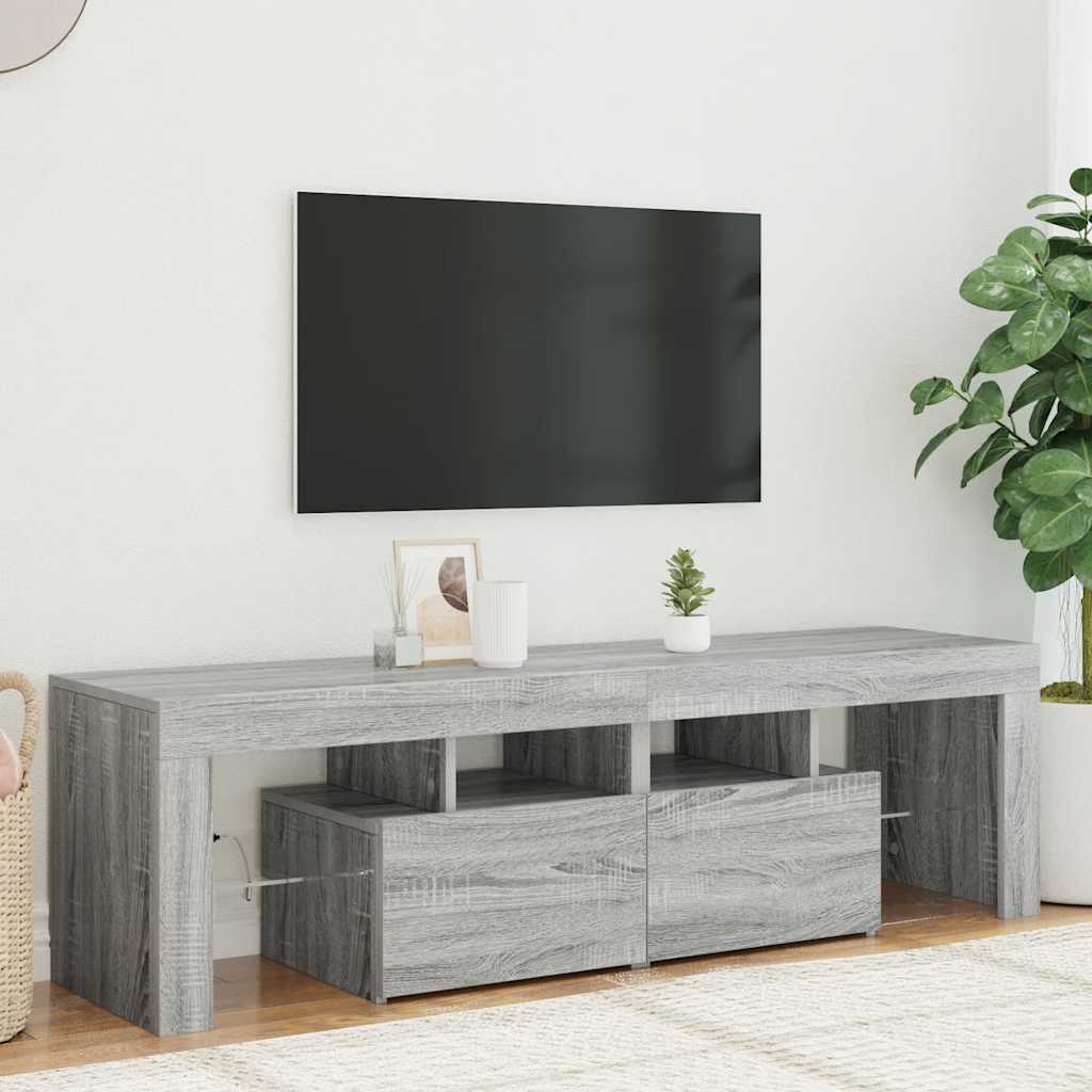 Έπιπλο Τηλεόρασης με LED Γκρι Sonoma 140 x 36,5 x 40 εκ. - Pakobazaar