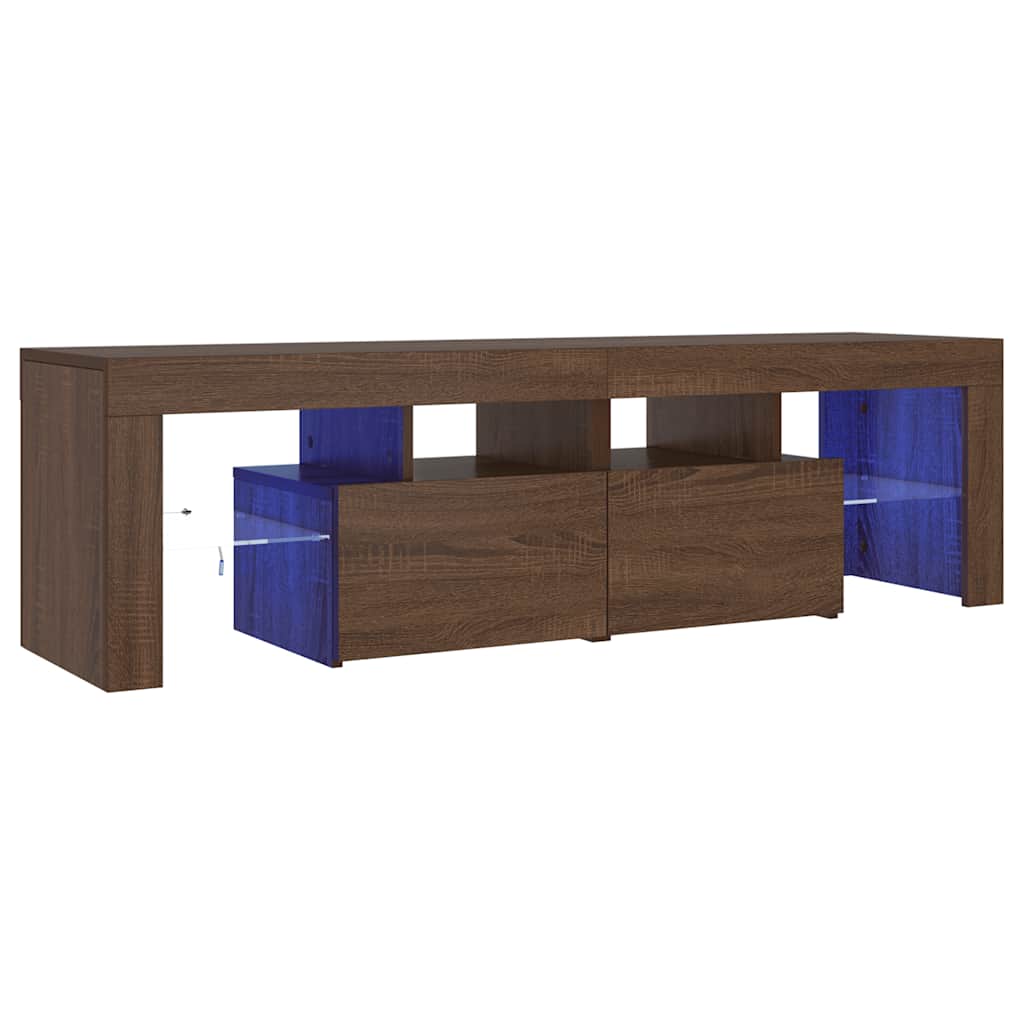 Έπιπλο Τηλεόρασης με LED Καφέ Δρυς 140 x 36,5 x 40 εκ. - Pakobazaar