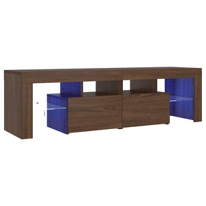 Έπιπλο Τηλεόρασης με LED Καφέ Δρυς 140 x 36,5 x 40 εκ. - Pakobazaar