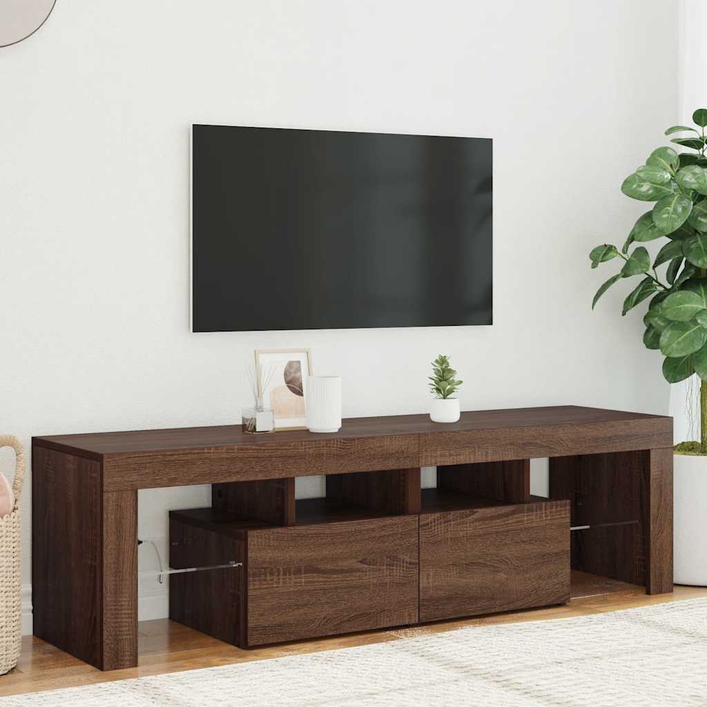 Έπιπλο Τηλεόρασης με LED Καφέ Δρυς 140 x 36,5 x 40 εκ. - Pakobazaar