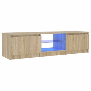 Έπιπλο Τηλεόρασης με LED Καπνιστή Δρυς 140x40x36 εκ. - Pakobazaar