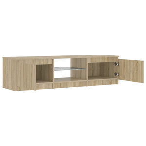 Έπιπλο Τηλεόρασης με LED Καπνιστή Δρυς 140x40x36 εκ. - Pakobazaar