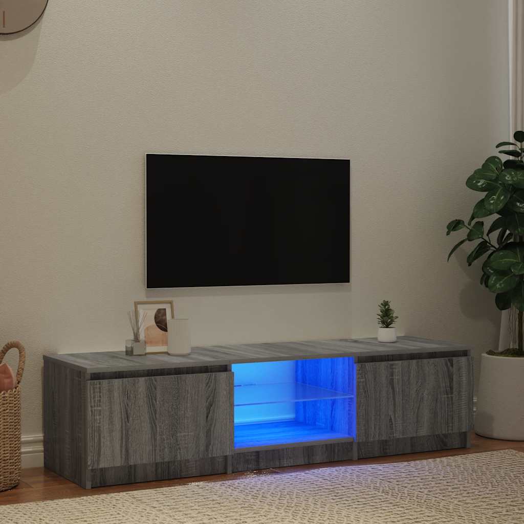 Έπιπλο Τηλεόρασης με LED Γκρι Sonoma 140 x 40 x 36 εκ. - Pakobazaar