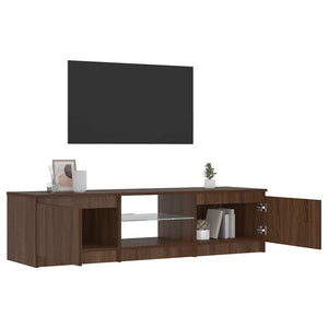 Έπιπλο Τηλεόρασης με LED Καφέ δρυς 140x40x36 εκ.