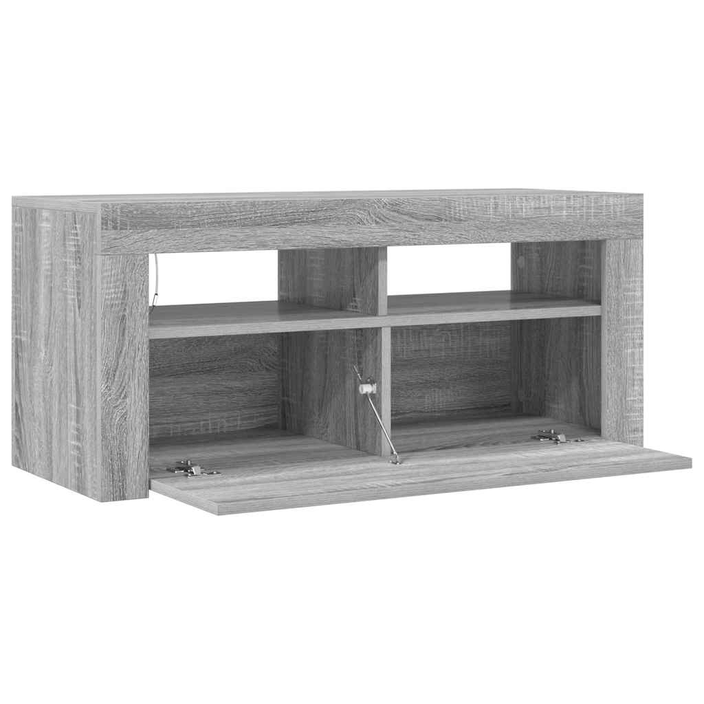 Έπιπλο Τηλεόρασης με LED Γκρι Sonoma 90x35x40 εκ. - Pakobazaar