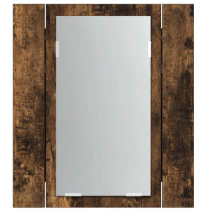 Έπιπλο Καθρέφτη Μπάνιου LED Καπνιστή Δρυς 40x12x45εκ Επεξ. Ξύλο - Pakobazaar