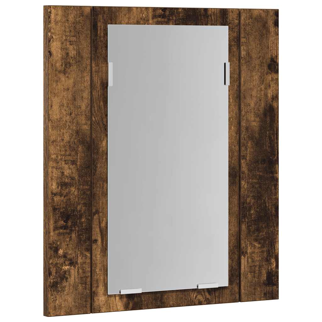 Έπιπλο Καθρέφτη Μπάνιου LED Καπνιστή Δρυς 40x12x45εκ Επεξ. Ξύλο - Pakobazaar