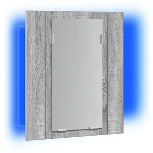 Έπιπλο Καθρέφτη Μπάνιου LED Γκρι Sonoma 40x12x45 εκ. Επεξ. Ξύλο - Pakobazaar